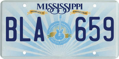 MS license plate BLA659