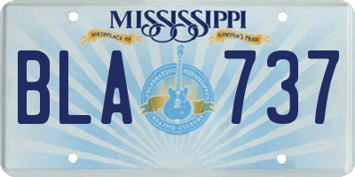 MS license plate BLA737