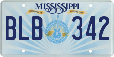 MS license plate BLB342