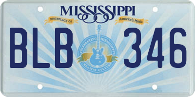 MS license plate BLB346