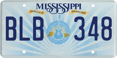 MS license plate BLB348