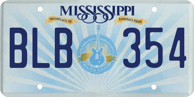 MS license plate BLB354