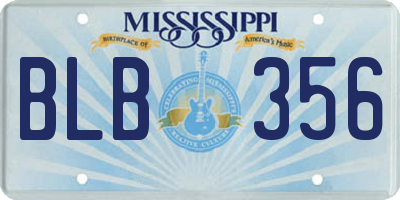 MS license plate BLB356