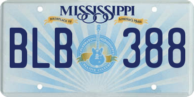 MS license plate BLB388