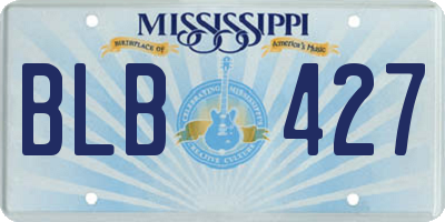 MS license plate BLB427