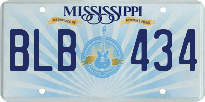 MS license plate BLB434