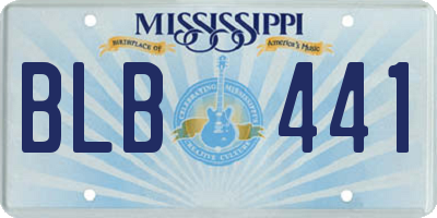 MS license plate BLB441