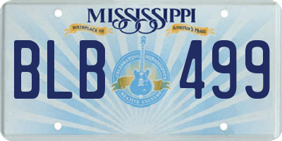 MS license plate BLB499