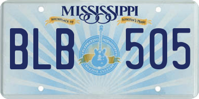 MS license plate BLB505