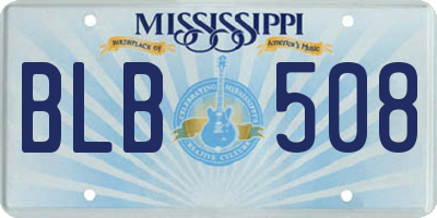 MS license plate BLB508