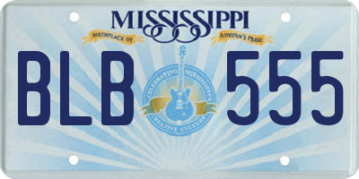 MS license plate BLB555