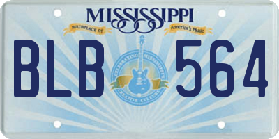 MS license plate BLB564