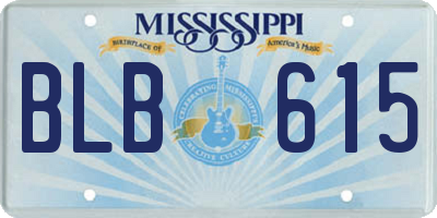 MS license plate BLB615