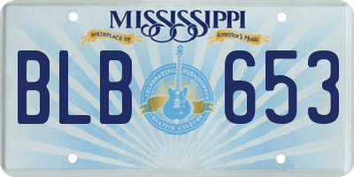 MS license plate BLB653
