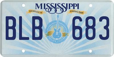 MS license plate BLB683