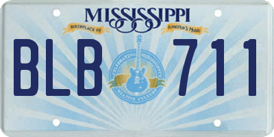 MS license plate BLB711