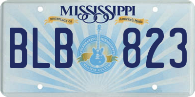 MS license plate BLB823