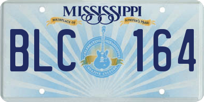 MS license plate BLC164