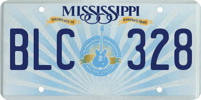MS license plate BLC328