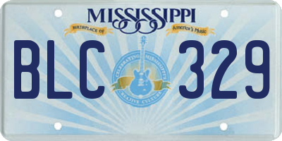 MS license plate BLC329