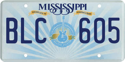 MS license plate BLC605