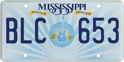 MS license plate BLC653