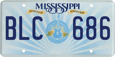 MS license plate BLC686