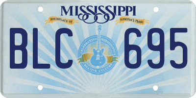 MS license plate BLC695