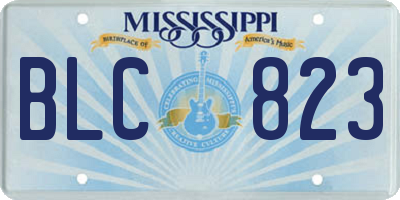 MS license plate BLC823