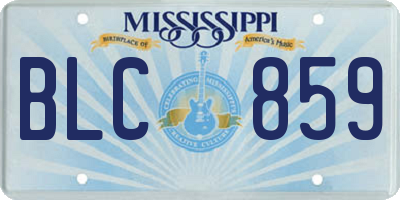 MS license plate BLC859