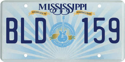 MS license plate BLD159