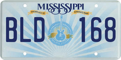 MS license plate BLD168