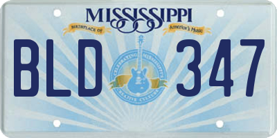 MS license plate BLD347