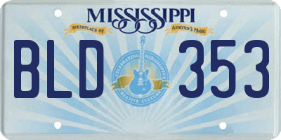 MS license plate BLD353