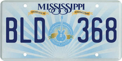 MS license plate BLD368