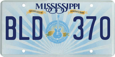 MS license plate BLD370