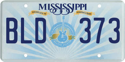 MS license plate BLD373