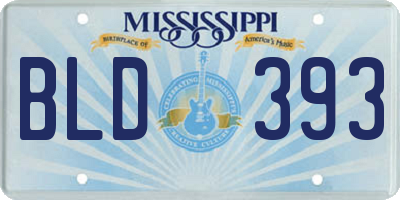 MS license plate BLD393