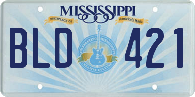 MS license plate BLD421