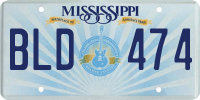 MS license plate BLD474