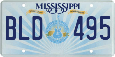 MS license plate BLD495