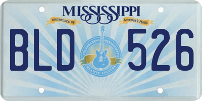 MS license plate BLD526
