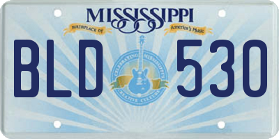 MS license plate BLD530