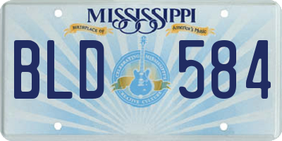 MS license plate BLD584