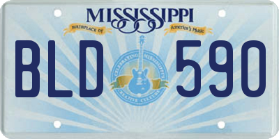MS license plate BLD590