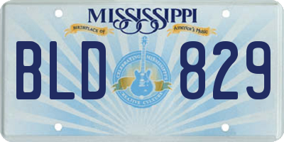 MS license plate BLD829