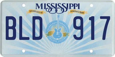 MS license plate BLD917