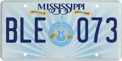 MS license plate BLE073