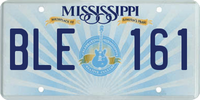 MS license plate BLE161