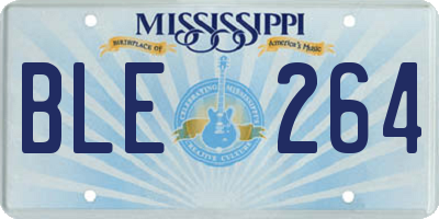 MS license plate BLE264
